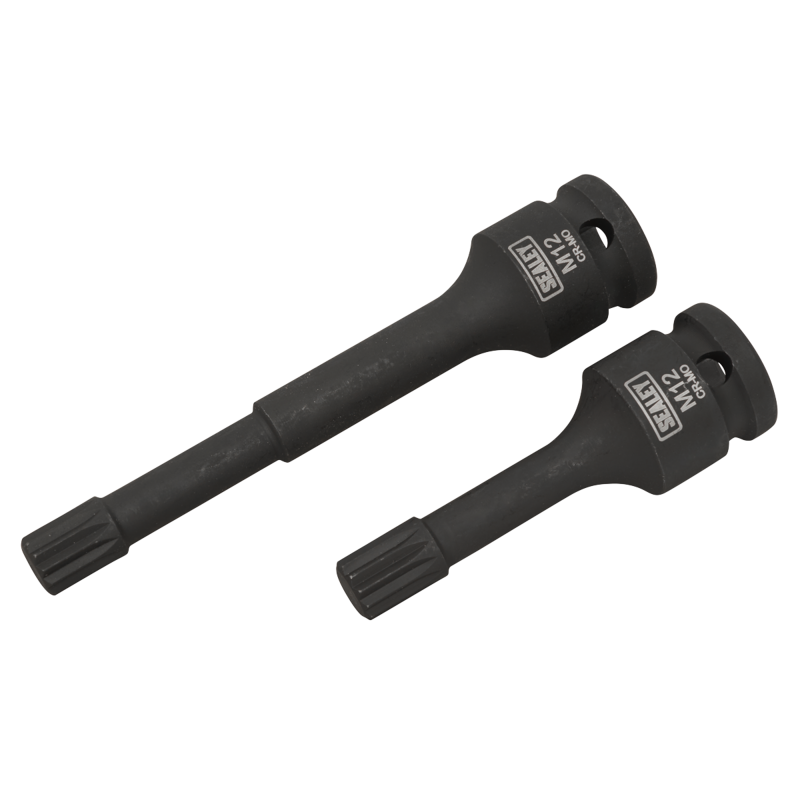 Sealey VS0100 M12 Wheel Bearing Hub Spline Socket Bits for VAG 2pc