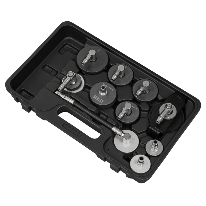 Sealey VS0204D Brake Clutch Pressure Bleeder Cap Set 10pc