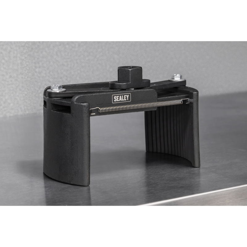 Sealey VS1040 Adjustable Oil Filter Wrench 1/2Sq Drive 100-140mm Capacity
