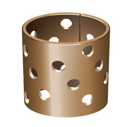 WMB303435H CuSn8 Bronze Plain Bearing with Through Holes 30mm x 34mm x 35mm
