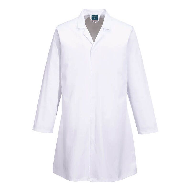Portwest Food Industry No Pocket Coat (White / XS / Regular Fit)