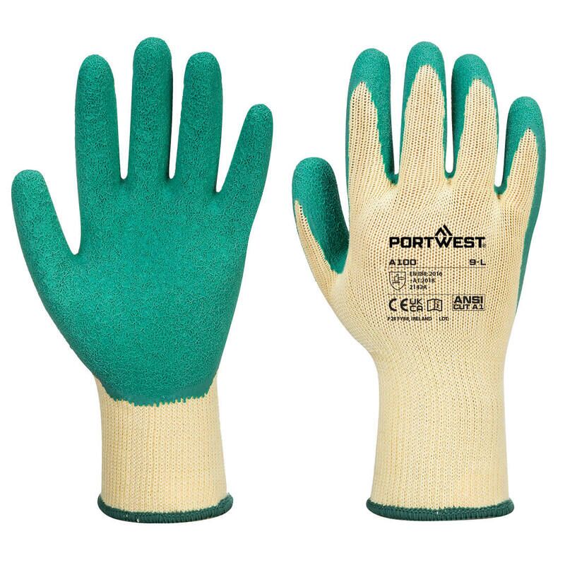 Portwest Grip Glove - Latex (Green / M)
