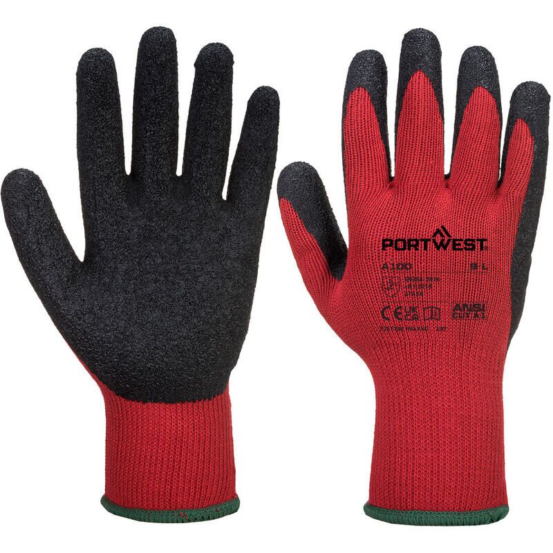 Portwest Grip Glove - Latex (Red/Black / XL)