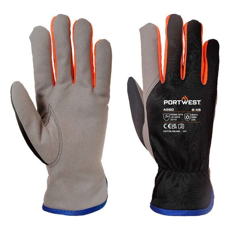 Portwest Wintershield Glove (Black/Orange / M / R)