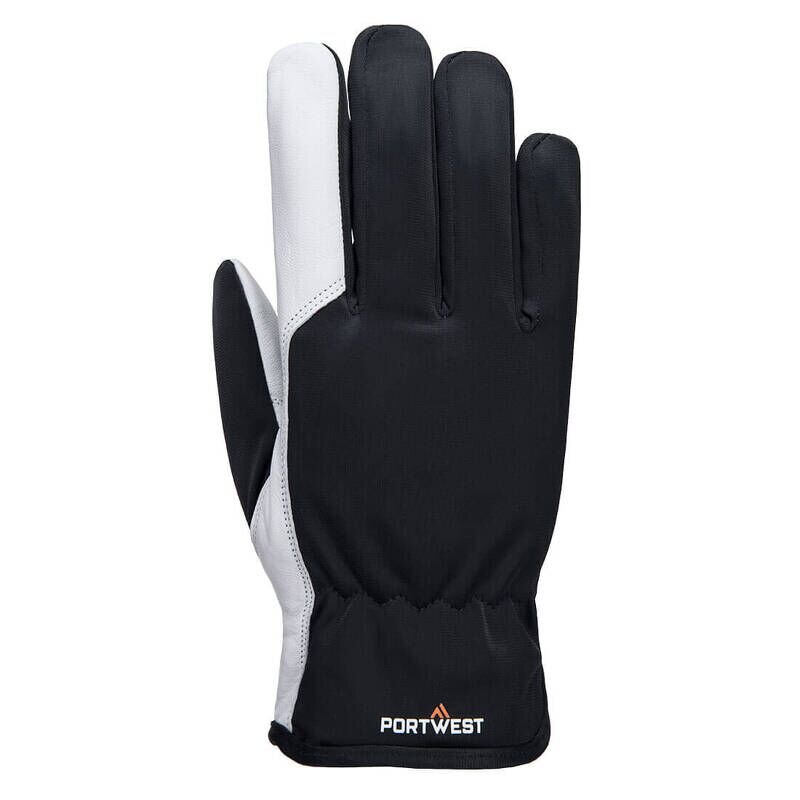 Portwest Mechanic 120 Leather Palm Lined Glove (Grey / L)