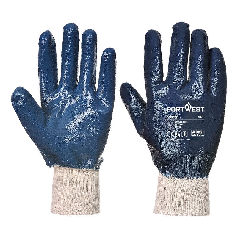 Portwest Nitrile Knitwrist (Navy / M)