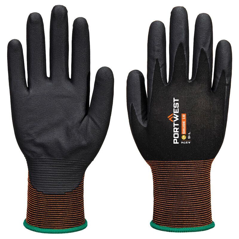Portwest GP Grip 18 Nitrile Micro Foam (Black / XS)