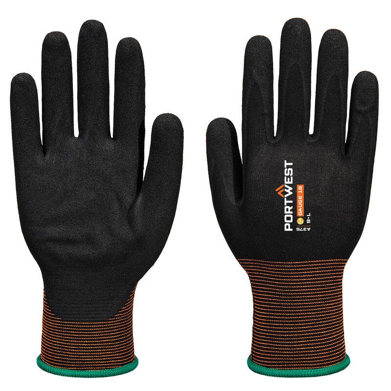 Portwest GP Grip 18 Nitrile Smooth/Sandy (Black / XL)