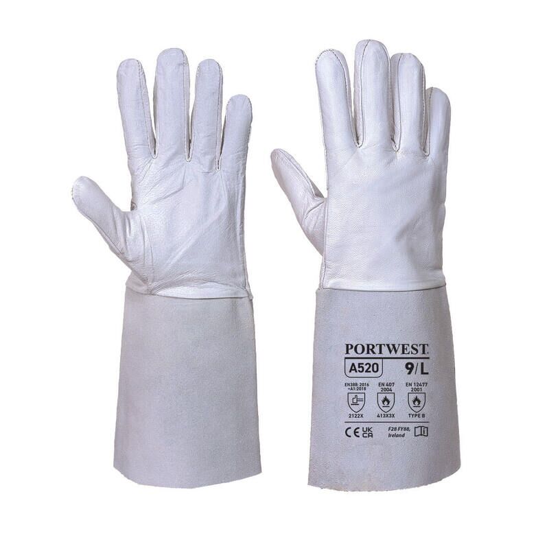 Portwest Premium Tig Welding Gauntlet (Grey / L / R)