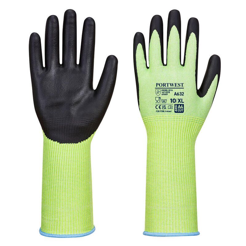 Portwest Green Cut Glove Long Cuff (Green/Black / XXXL)