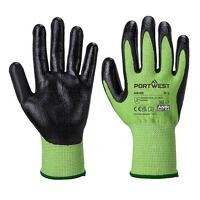Portwest Green Cut Glove - Nitrile Foam (Green/Black / XL)
