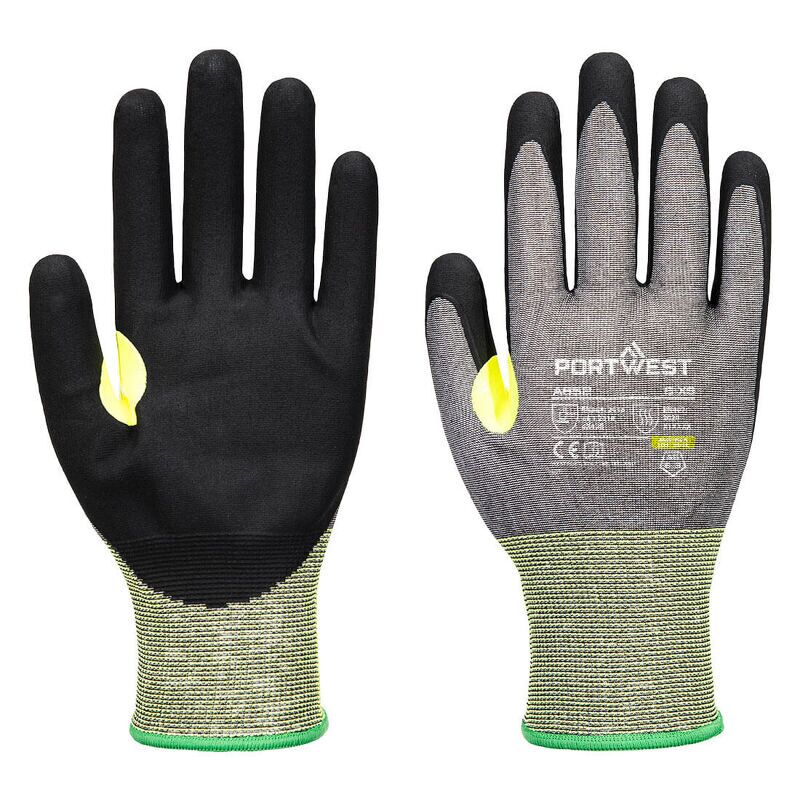 Portwest CS Cut E21 Nitrile Glove (Grey/Black / M)