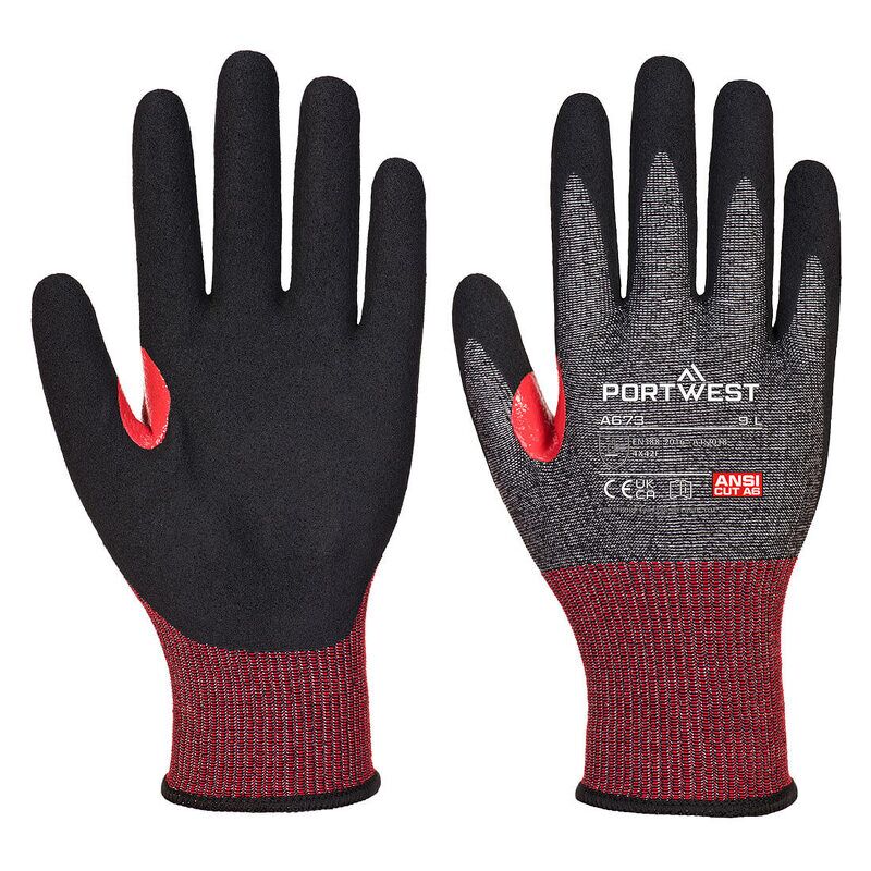 Portwest CS Cut F18 Nitrile Glove (Black / M)