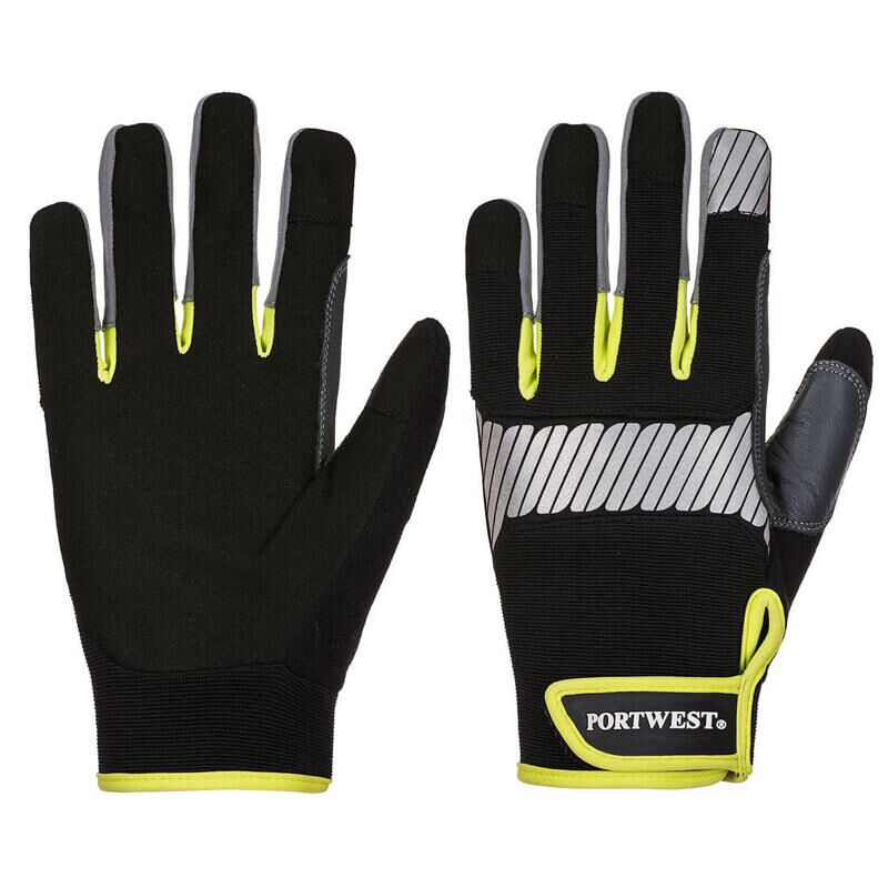 Portwest PW3 General Utility Glove (Black/Yellow / XL / Y)