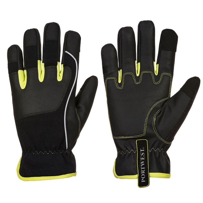 Portwest PW3 Tradesman Glove (Black/Yellow / M / Y)