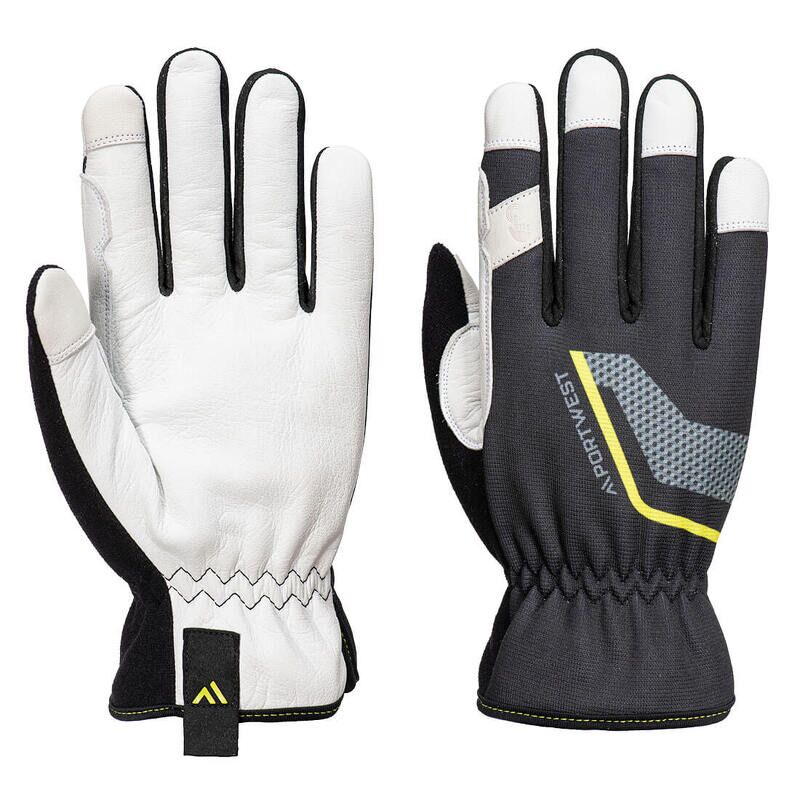 Portwest Stretch Utility Leather Glove (Black / XXL / R)