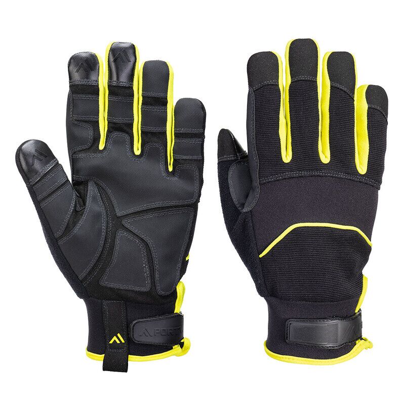 Portwest Needle Resistant Glove (Black/Yellow / L)