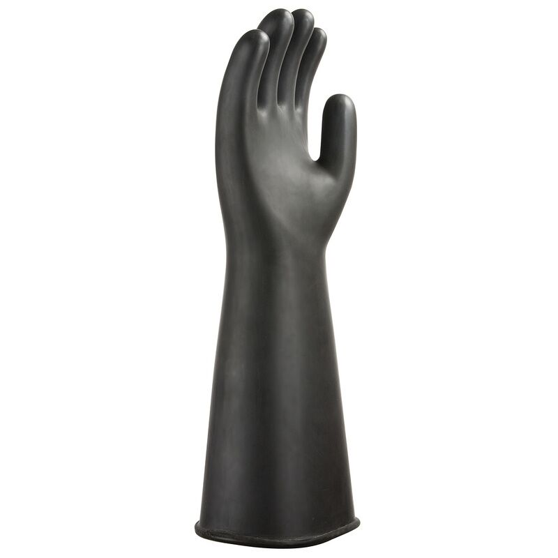 Portwest Heavyweight Latex Rubber Gauntlet (Black / L / R)
