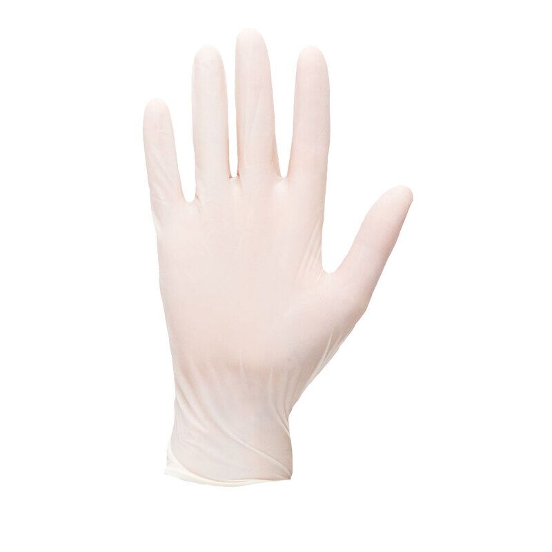 Portwest White Large Powdered Latex Disposable Gloves (Pack of 100)