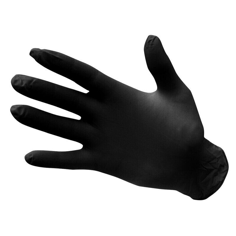 Portwest Black X-Large Powder Free Nitrile Disposable Gloves (Pack of 100)
