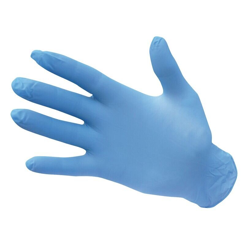 Portwest Blue X-Large Powder Free Nitrile Disposable Gloves (Pack of 100)