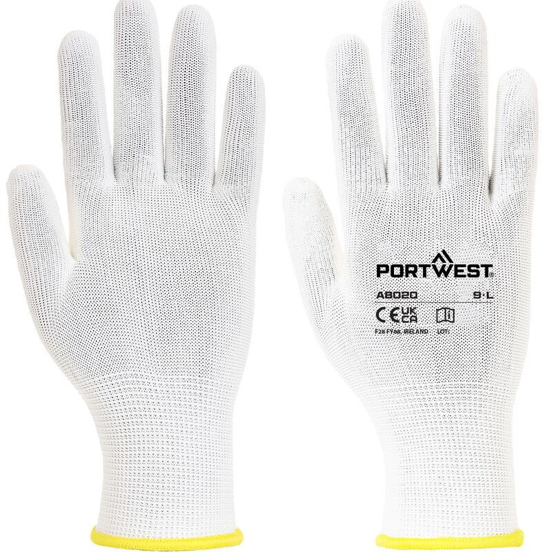 Portwest Assembly Glove (360 Pairs) (White / L / R)