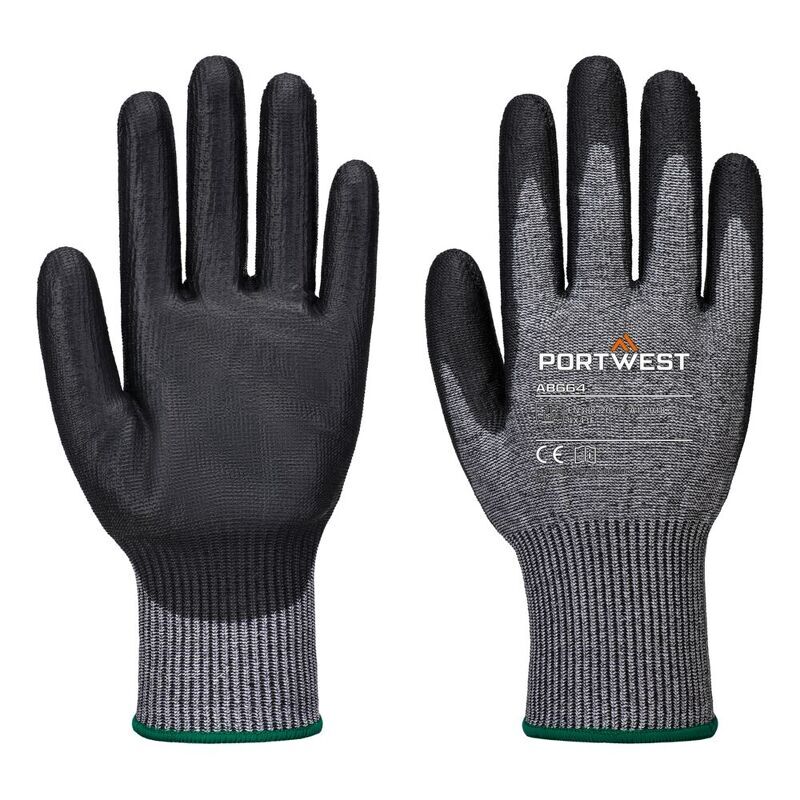Portwest Cut F13 PU Essential Multipack (Pack of 12) (Grey/Black / L)