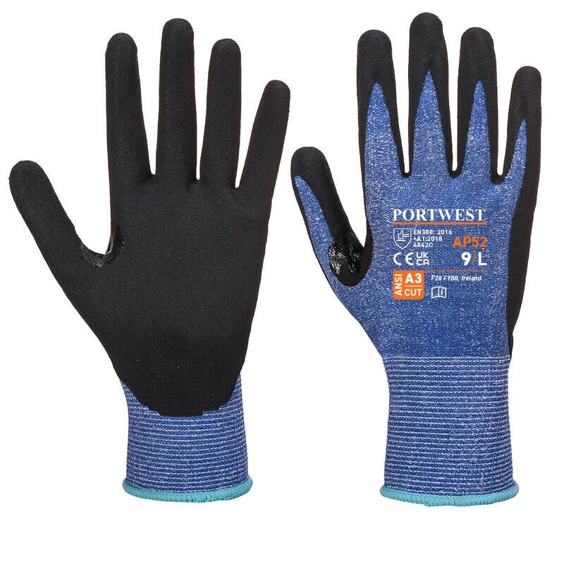 Portwest Dexti Cut Ultra Glove (Blue/Black / M)