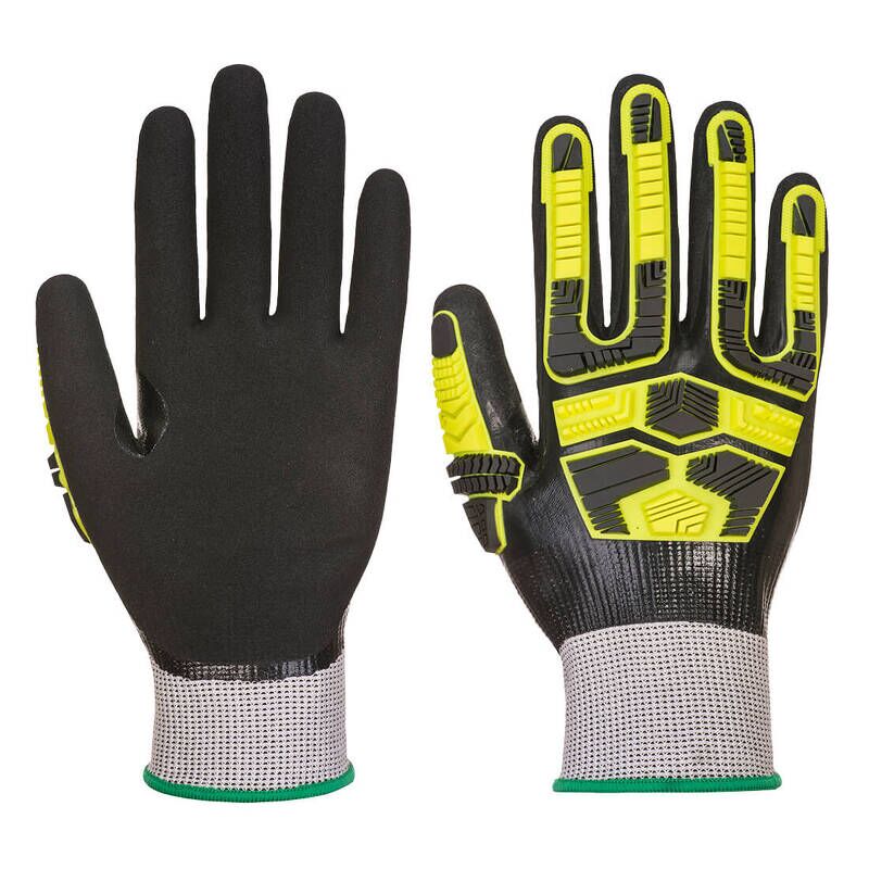 Portwest Waterproof HR Cut Impact Glove (Grey/Black / M / R)