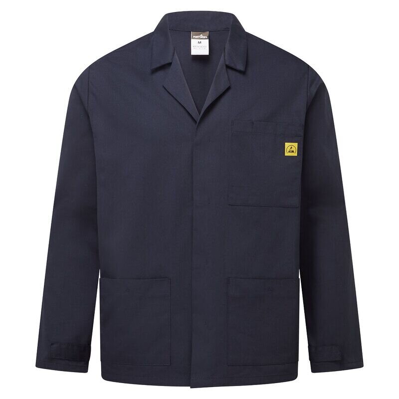 Portwest Anti-Static ESD Lab Jacket (Navy NV / M / R)
