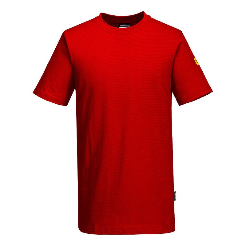 Portwest Anti-Static ESD T-Shirt S/S (Deep Red / L / R)
