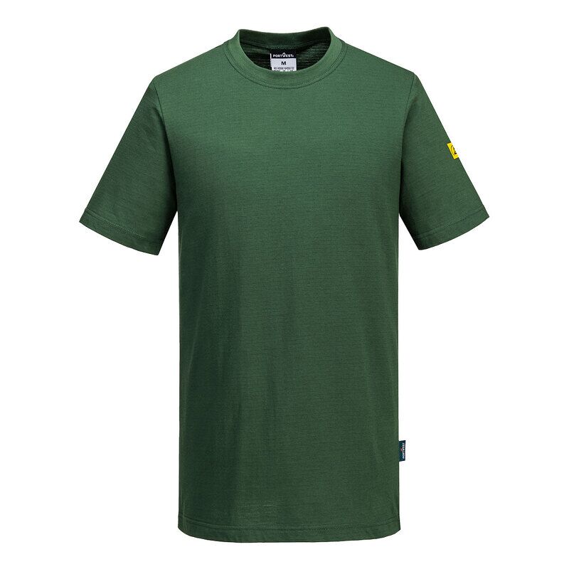 Portwest Anti-Static ESD T-Shirt S/S (Forest Green / XL / R)
