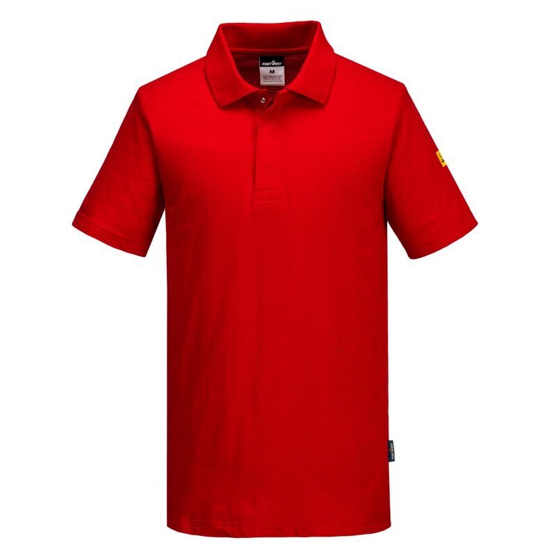 Portwest Anti-Static ESD Polo Shirt S/S (Deep Red / S / R)