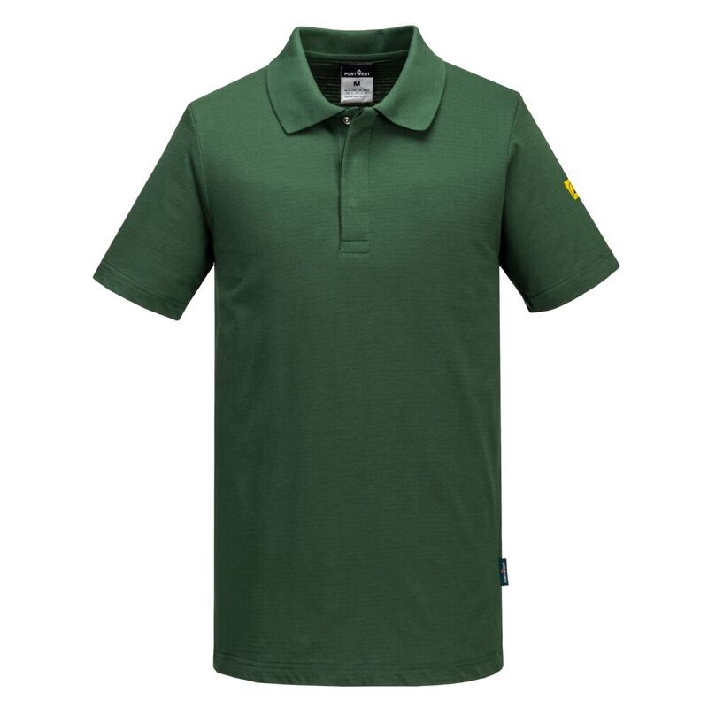 Portwest Anti-Static ESD Polo Shirt S/S (Forest Green / XXL / R)