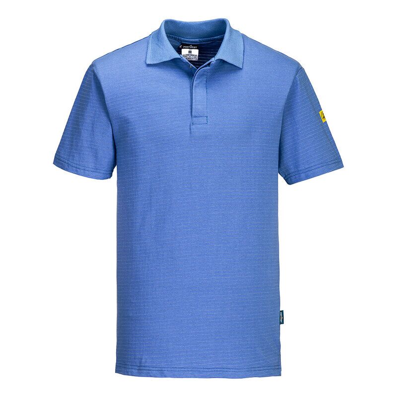 Portwest Anti-Static ESD Polo Shirt S/S (Hamilton Blue / 4XL / R)
