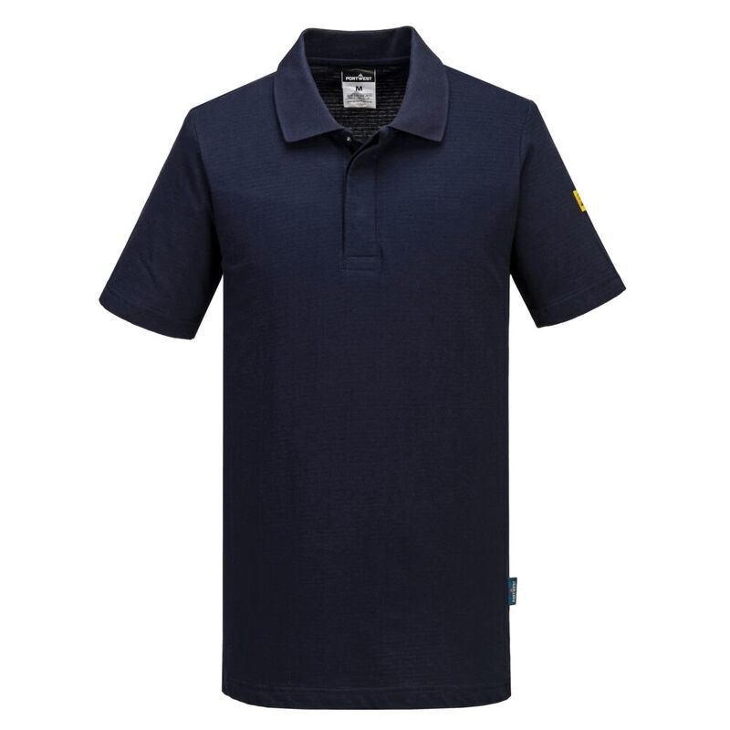 Portwest Anti-Static ESD Polo Shirt S/S (Navy NV / M / R)