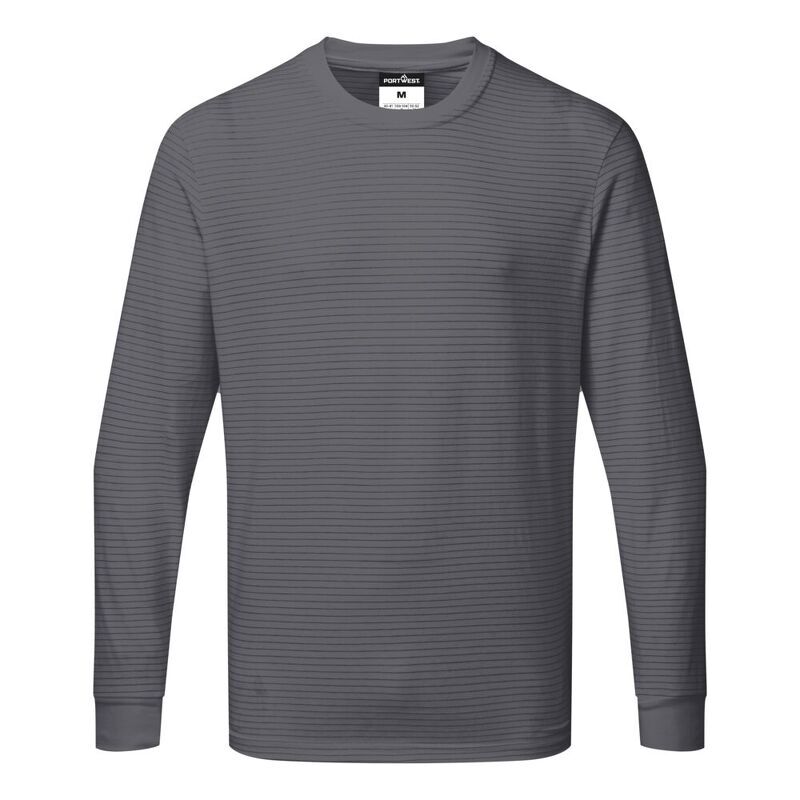 Portwest Anti-Static ESD T-Shirt L/S (Zoom Grey / 5XL / R)