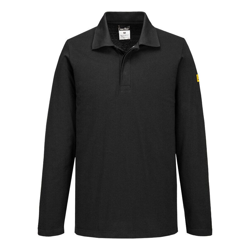 Portwest Anti-Static ESD Polo L/S (Black / XXXL / R)