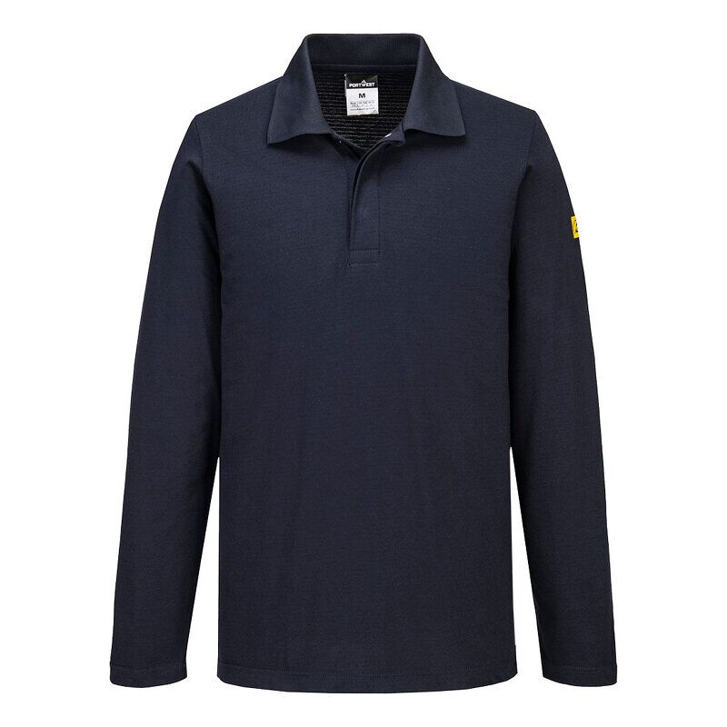 Portwest Anti-Static ESD Polo L/S (Navy NV / L / R)