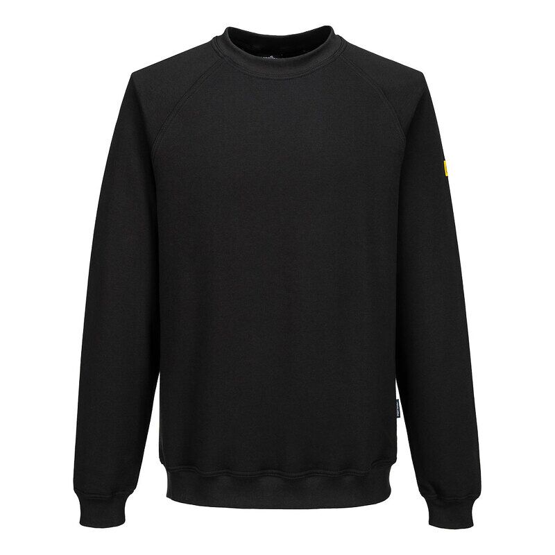 Portwest Anti-Static ESD Sweatshirt (Black / XXL / R)