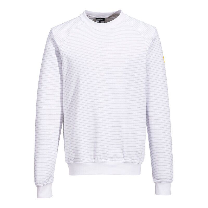 Portwest Anti-Static ESD Sweatshirt (White / XL / R)