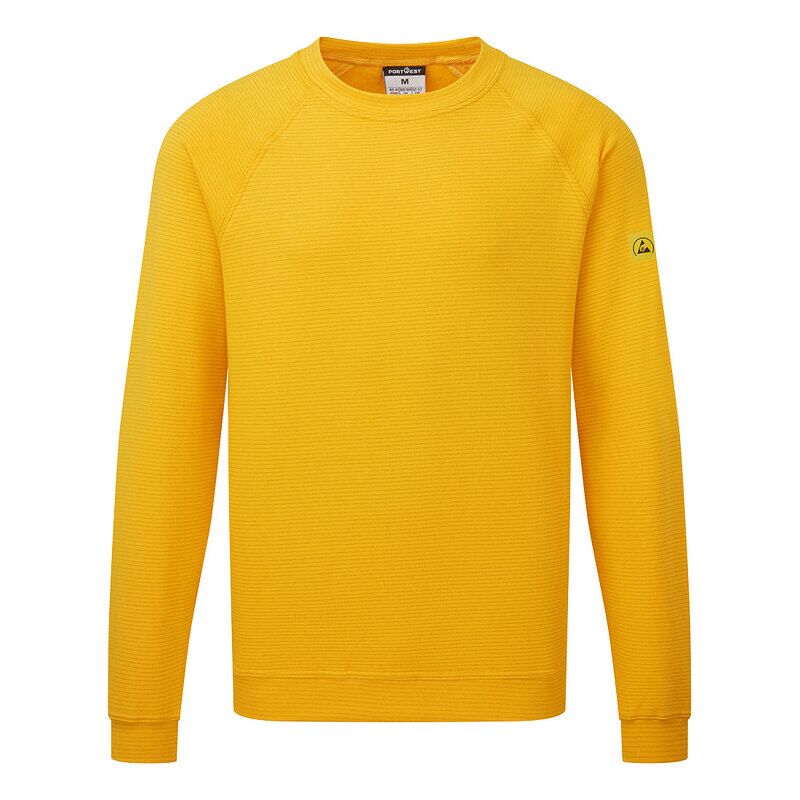 Portwest Anti-Static ESD Sweatshirt (Deep Yellow / S / 3)