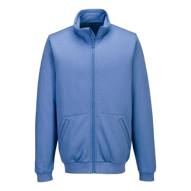 Portwest Anti-Static ESD Zip Through Sweatshirt (Hamilton Blue / XL / R)