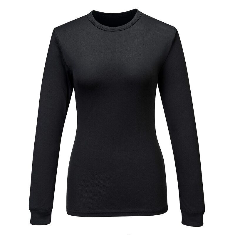 Portwest Womens Baselayer Top L/S (Black / L / R)