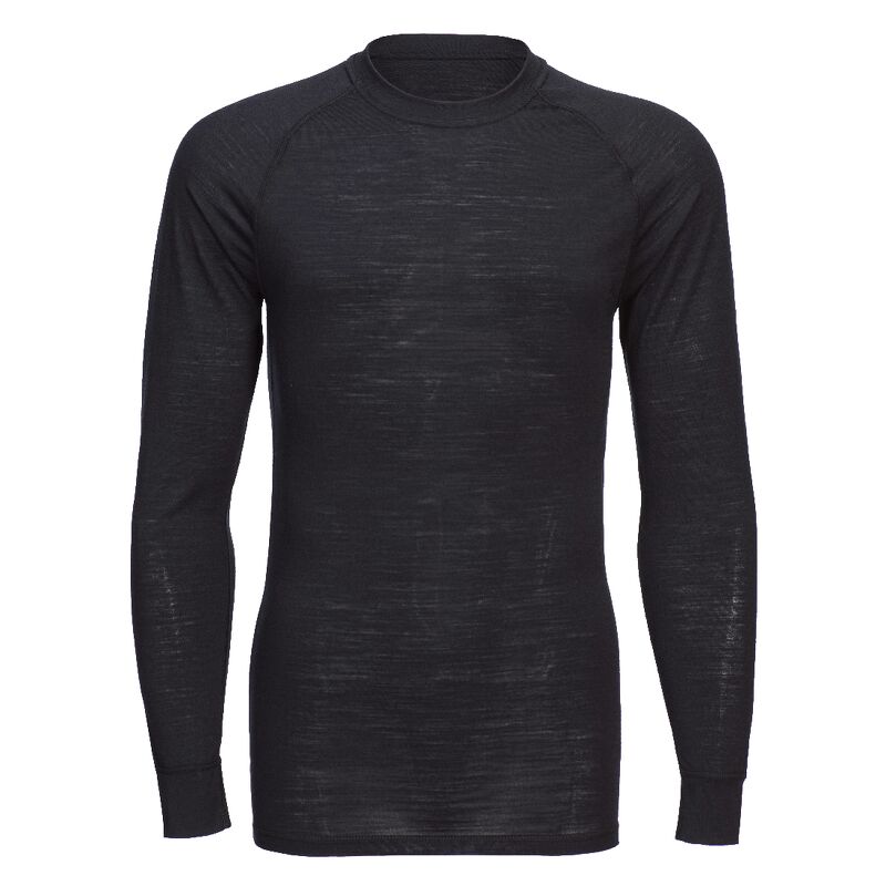 Portwest Merino Wool Crewneck Baselayer Top (Black / S / R)