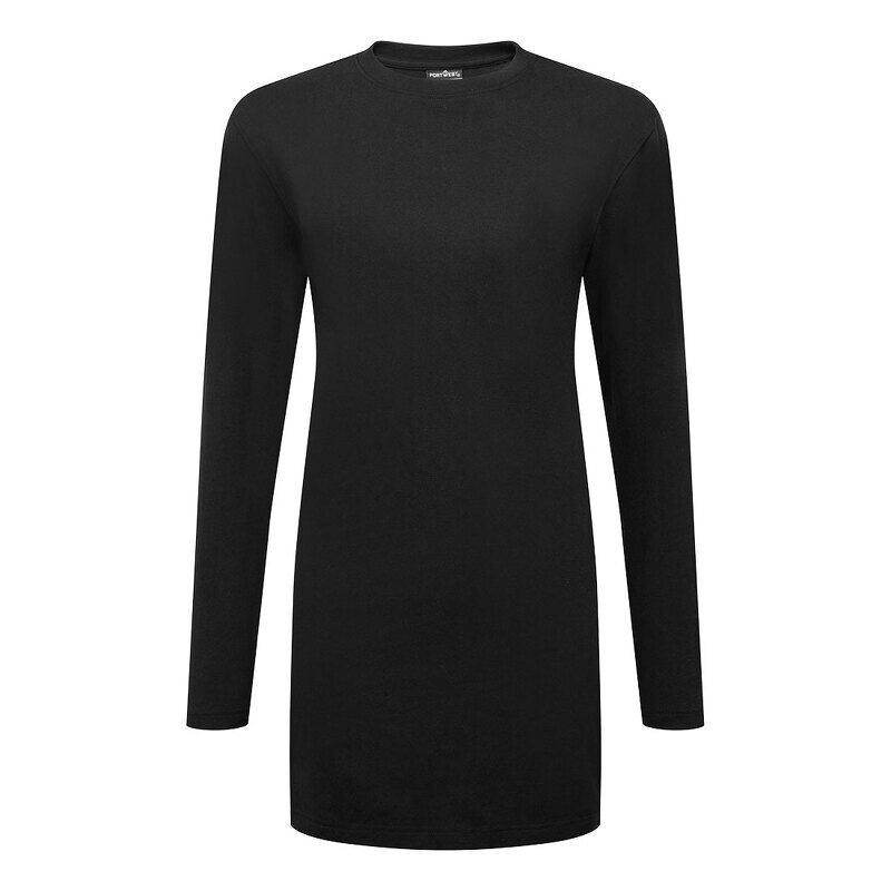 Portwest Women's Cotton Relaxed Fit T-Shirt L/S (Black / M / R)
