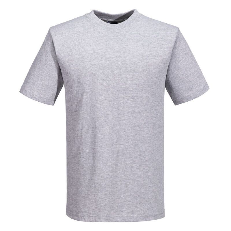 Portwest Turin Premium T-Shirt (Heather Grey / M / Regular Fit)