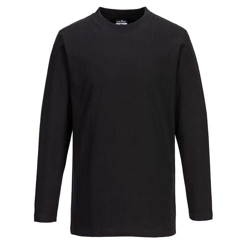 Portwest Long Sleeve T-Shirt (Black / XL / Regular Fit)