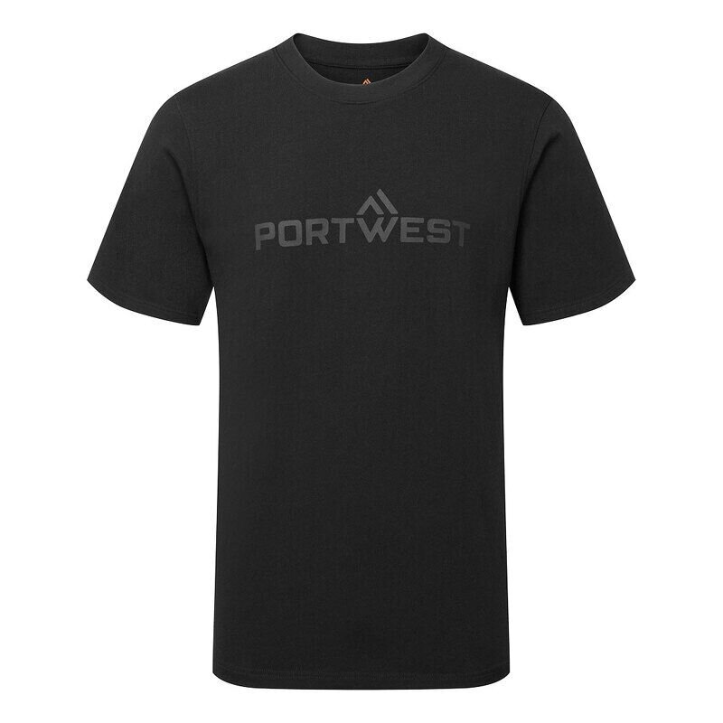 Portwest Portwest Cotton Short Sleeved T-Shirt (Black / S / Regular Fit)