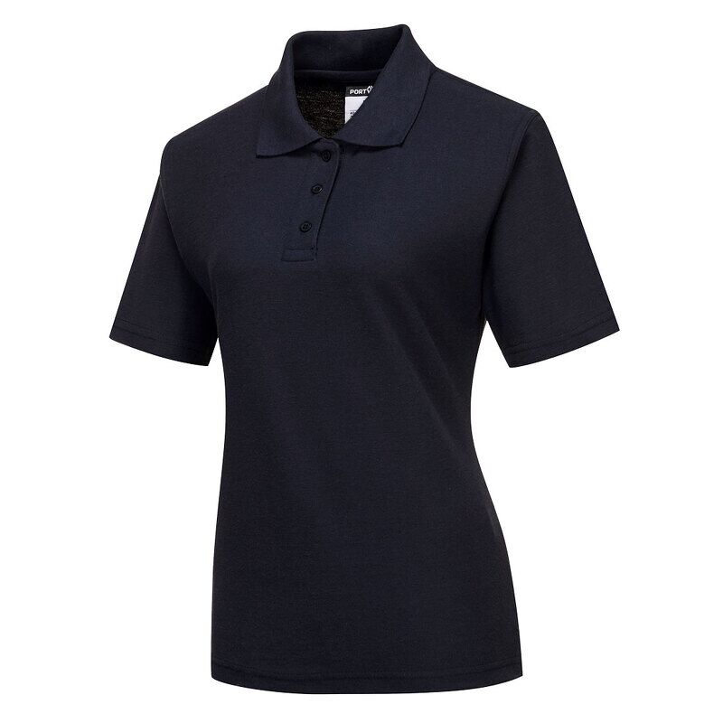 Portwest Naples Womens Short Sleeved Polo-Shirt (Navy / S / Regular Fit)